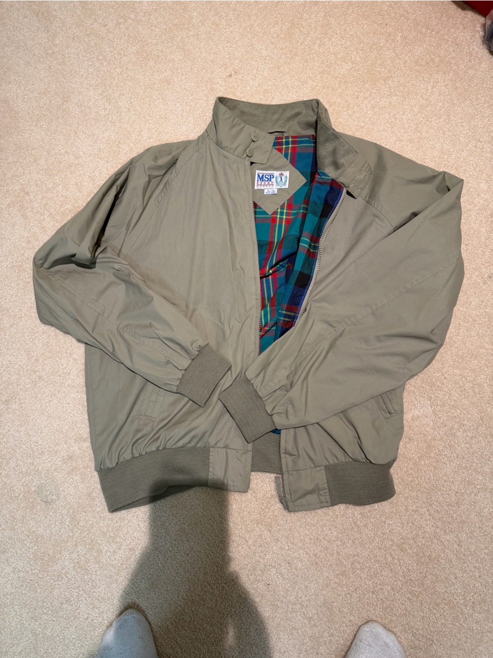 Olive Green Kids Bomber Jacket